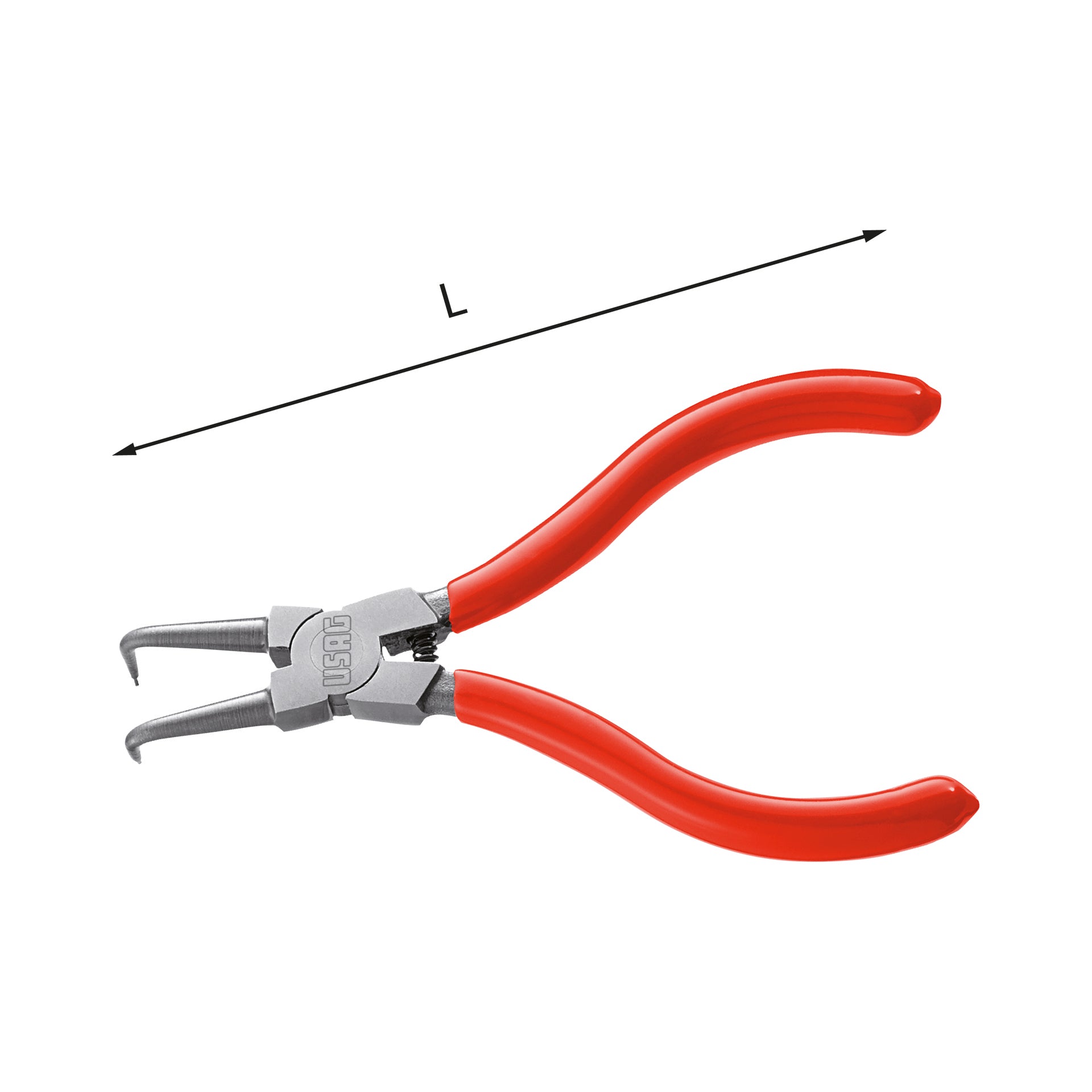 127 CP - Pinze a becchi piegati a 90° per anelli elastici interni - Usag 127 CP - Pinze a becchi piegati a 90° per anelli elastici interni - Usag